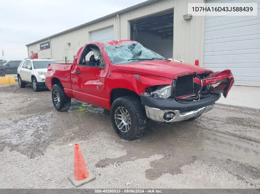 2003 Dodge Ram 1500 Slt/Laramie/St VIN: 1D7HA16D43J588439 Lot: 40290533