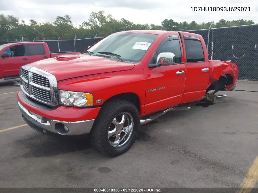 2003 Dodge Ram 1500 Slt/Laramie/St VIN: 1D7HU18D93J629071 Lot: 40310338