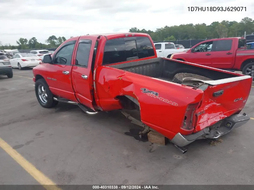 2003 Dodge Ram 1500 Slt/Laramie/St VIN: 1D7HU18D93J629071 Lot: 40310338