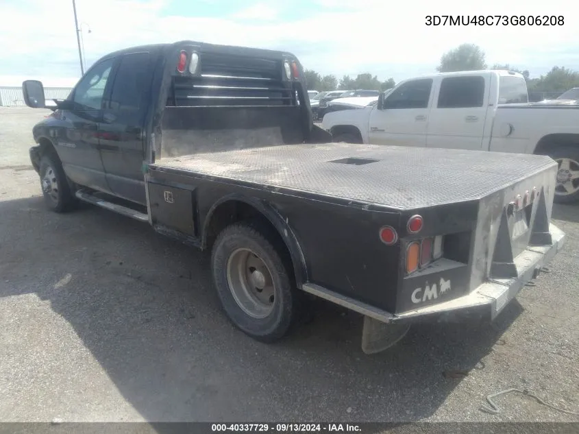 2003 Dodge Ram 3500 St/Slt/Laramie VIN: 3D7MU48C73G806208 Lot: 40337729