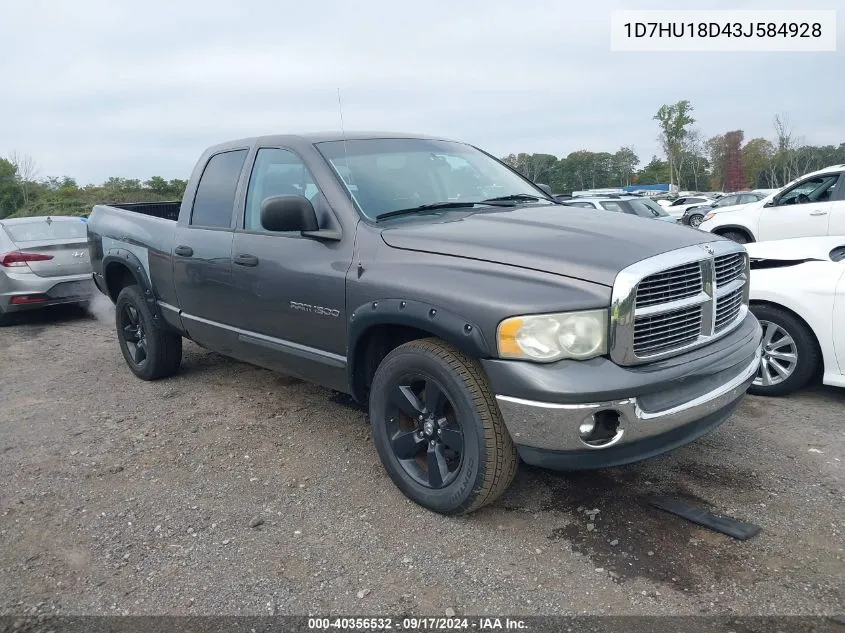 2003 Dodge Ram 1500 St/Slt VIN: 1D7HU18D43J584928 Lot: 40356532