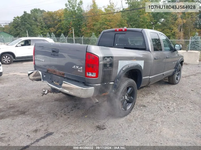 2003 Dodge Ram 1500 St/Slt VIN: 1D7HU18D43J584928 Lot: 40356532