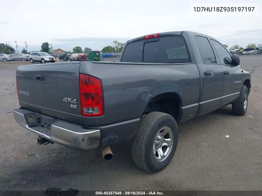 2003 Dodge Ram 1500 Slt/Laramie/St VIN: 1D7HU18Z93S197197 Lot: 40357549