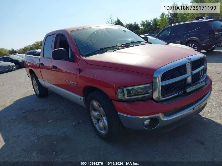 2003 Dodge Ram 1500 Slt/Laramie/St VIN: 1D7HA18N73S171199 Lot: 40365276