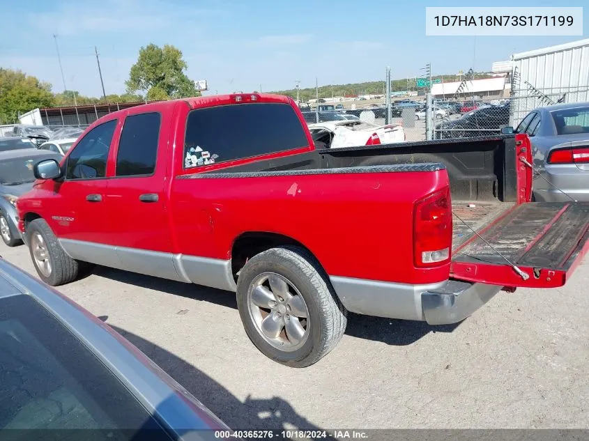 2003 Dodge Ram 1500 Slt/Laramie/St VIN: 1D7HA18N73S171199 Lot: 40365276