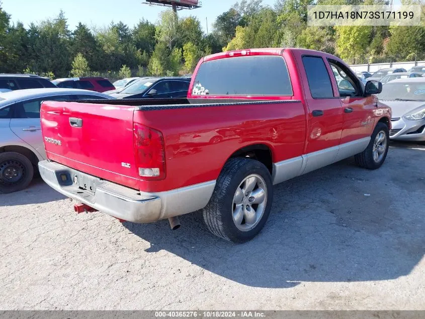 2003 Dodge Ram 1500 Slt/Laramie/St VIN: 1D7HA18N73S171199 Lot: 40365276