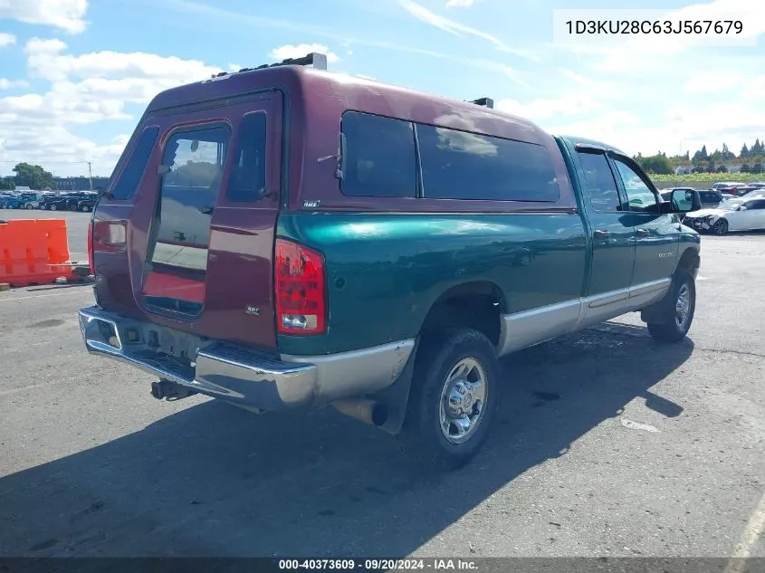 2003 Dodge Ram 2500 Slt/Laramie/St VIN: 1D3KU28C63J567679 Lot: 40373609