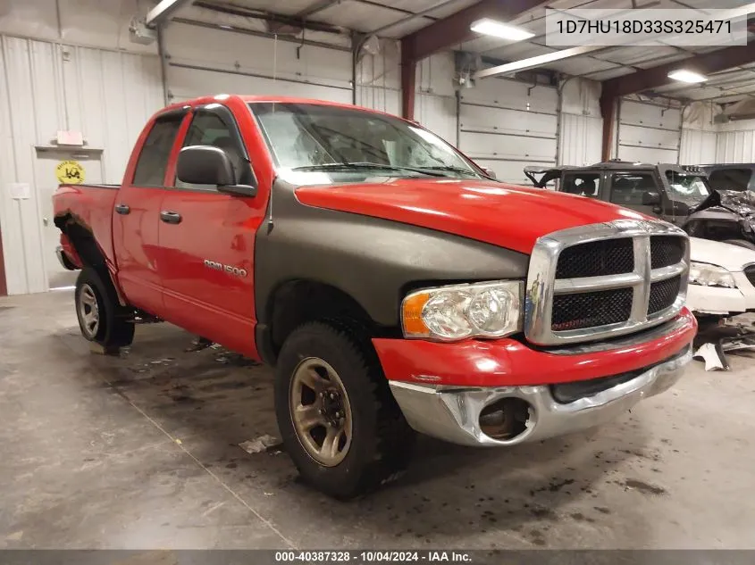 2003 Dodge Ram 1500 Slt/Laramie/St VIN: 1D7HU18D33S325471 Lot: 40387328