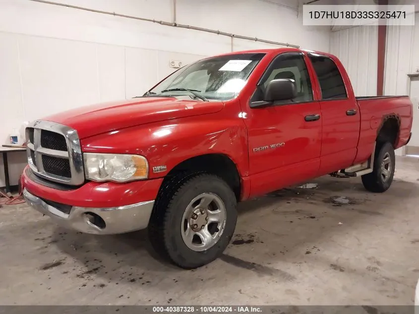 2003 Dodge Ram 1500 Slt/Laramie/St VIN: 1D7HU18D33S325471 Lot: 40387328