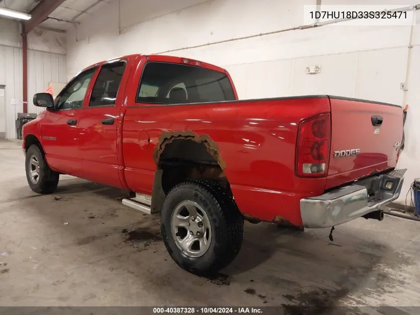 2003 Dodge Ram 1500 Slt/Laramie/St VIN: 1D7HU18D33S325471 Lot: 40387328