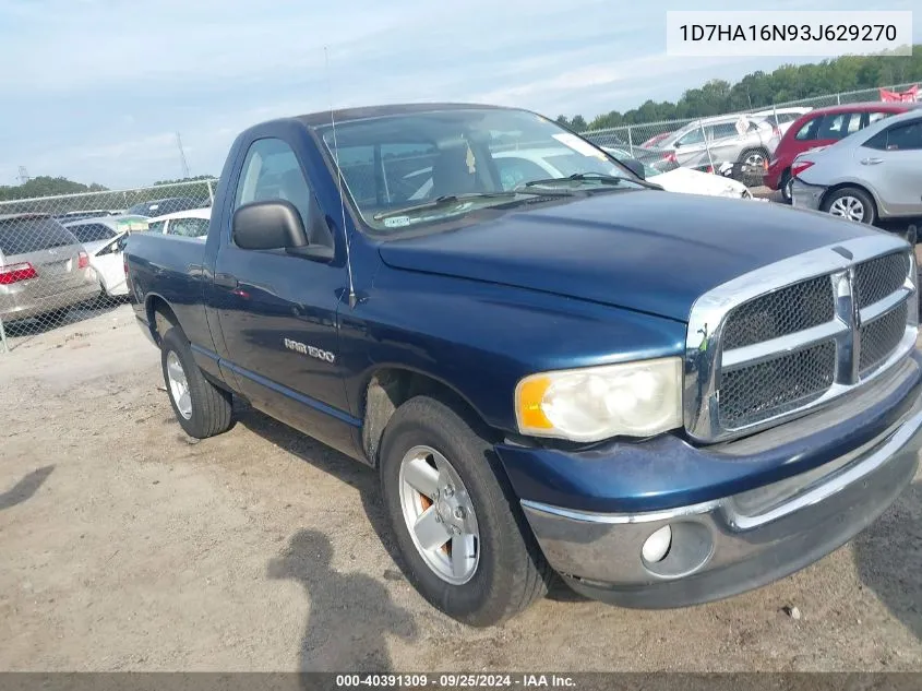 2003 Dodge Ram 1500 Slt/Laramie/St VIN: 1D7HA16N93J629270 Lot: 40391309