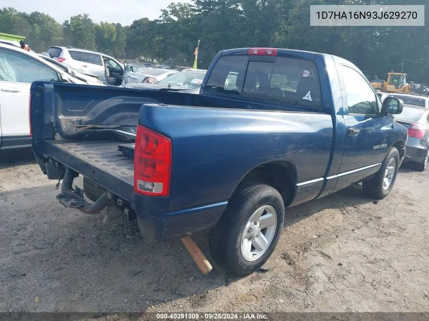 2003 Dodge Ram 1500 Slt/Laramie/St VIN: 1D7HA16N93J629270 Lot: 40391309