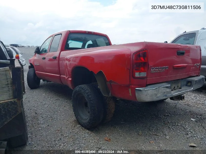 2003 Dodge Ram 3500 St/Slt VIN: 3D7MU48C73G811506 Lot: 40393498