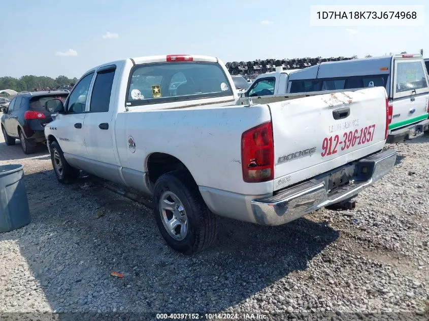 2003 Dodge Ram 1500 St VIN: 1D7HA18K73J674968 Lot: 40397152