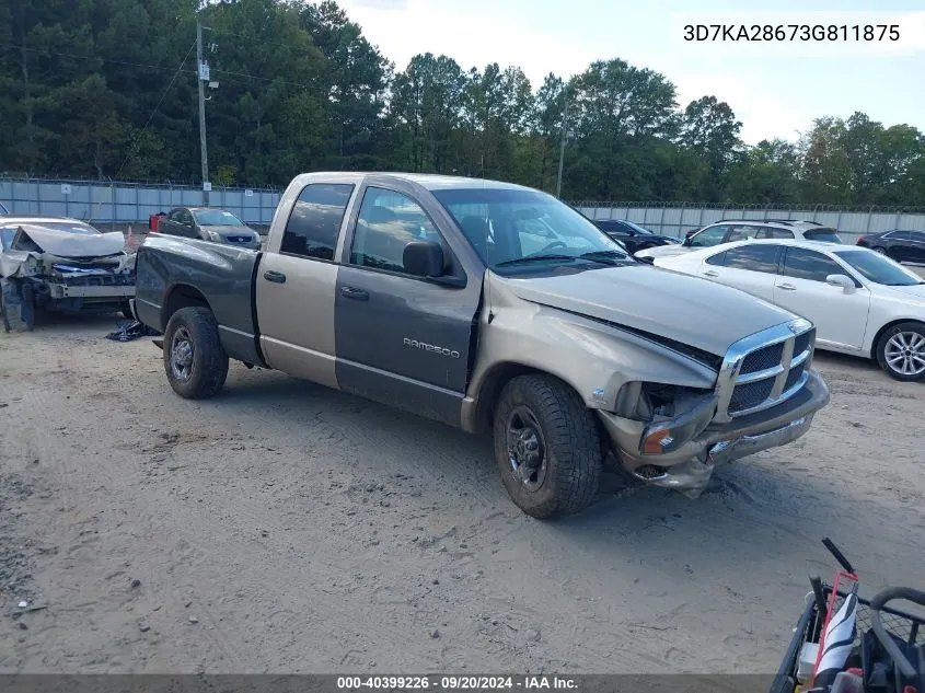 2003 Dodge Ram 2500 Slt/Laramie/St VIN: 3D7KA28673G811875 Lot: 40399226