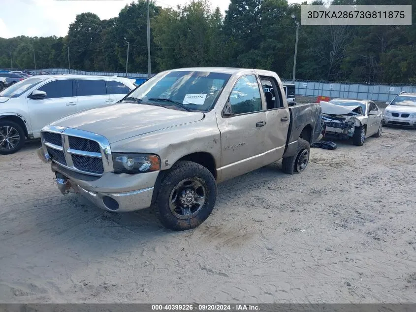 2003 Dodge Ram 2500 Slt/Laramie/St VIN: 3D7KA28673G811875 Lot: 40399226