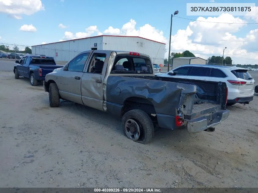 2003 Dodge Ram 2500 Slt/Laramie/St VIN: 3D7KA28673G811875 Lot: 40399226