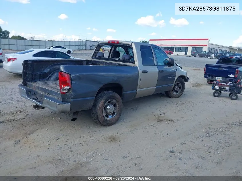 2003 Dodge Ram 2500 Slt/Laramie/St VIN: 3D7KA28673G811875 Lot: 40399226