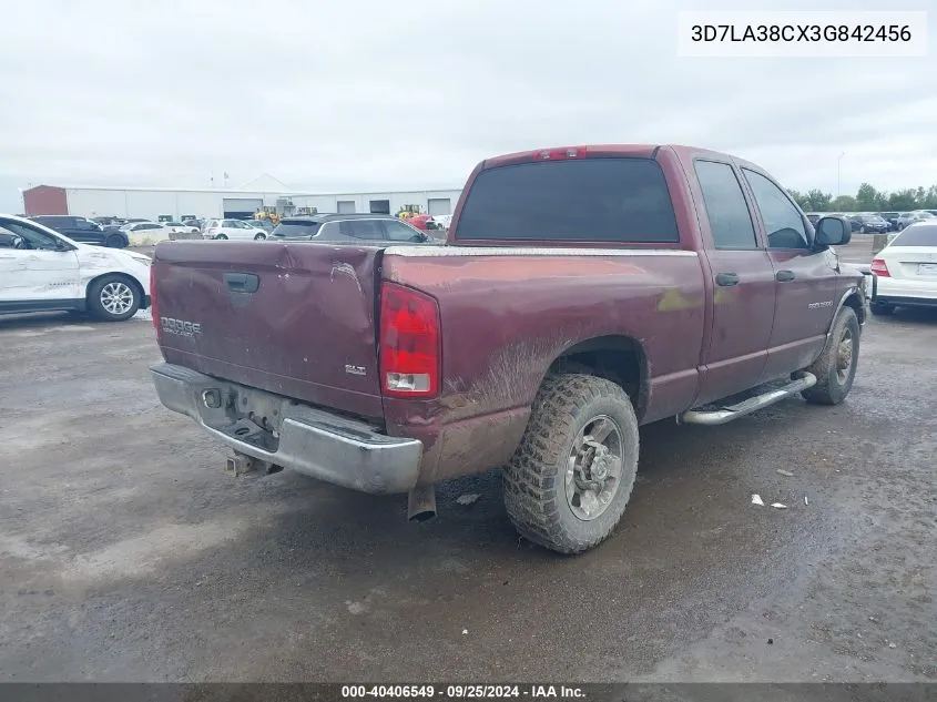 2003 Dodge Ram 3500 St/Slt VIN: 3D7LA38CX3G842456 Lot: 40406549