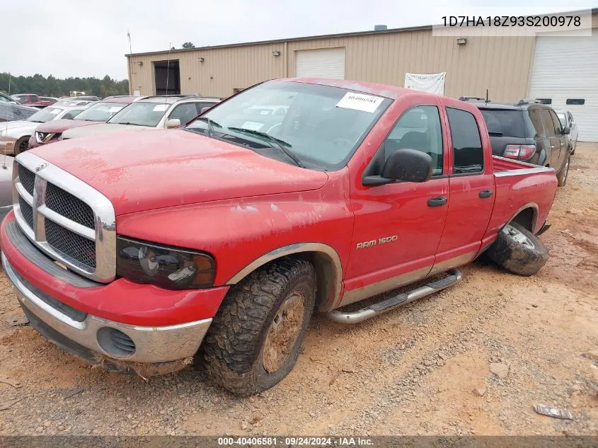 2003 Dodge Ram 1500 St/Slt VIN: 1D7HA18Z93S200978 Lot: 40406581