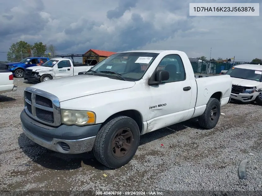 2003 Dodge Ram 1500 St VIN: 1D7HA16K23J563876 Lot: 40406758