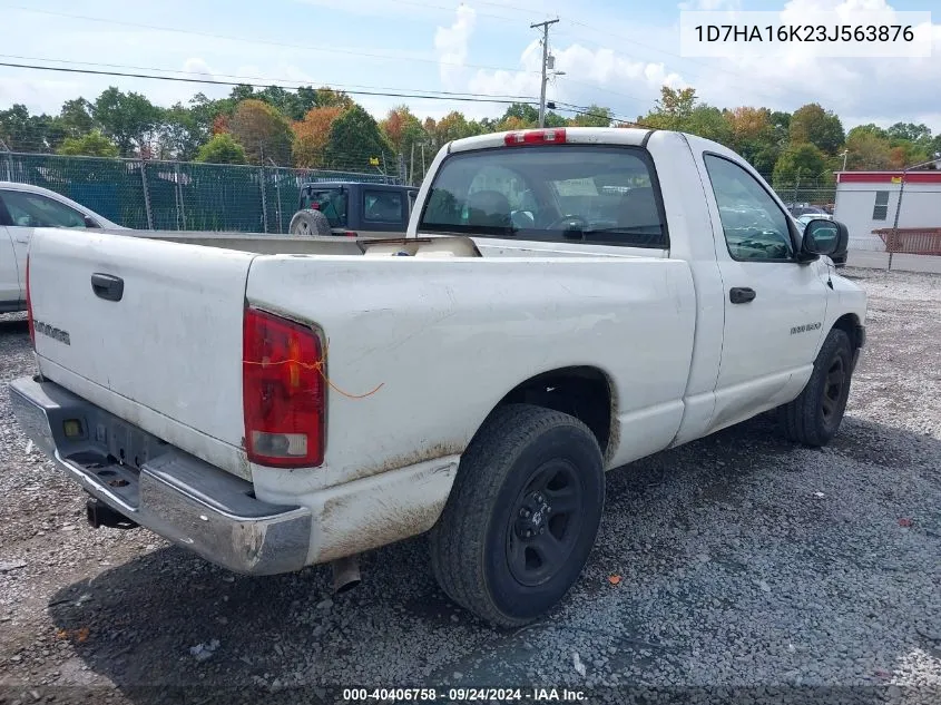 2003 Dodge Ram 1500 St VIN: 1D7HA16K23J563876 Lot: 40406758