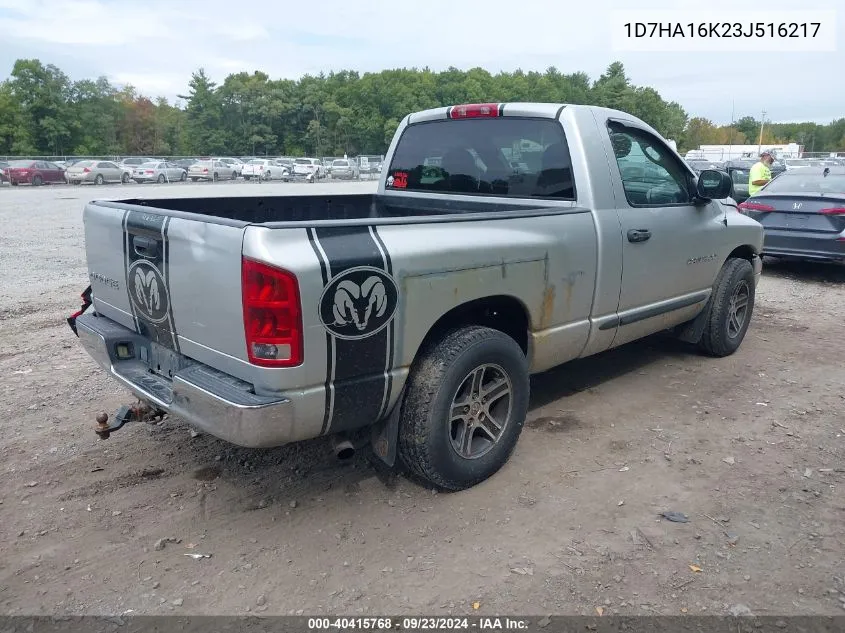 2003 Dodge Ram 1500 St VIN: 1D7HA16K23J516217 Lot: 40415768