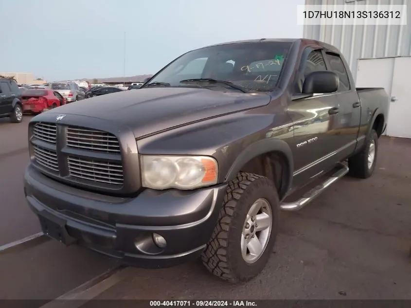 1D7HU18N13S136312 2003 Dodge Ram 1500 Slt/Laramie/St