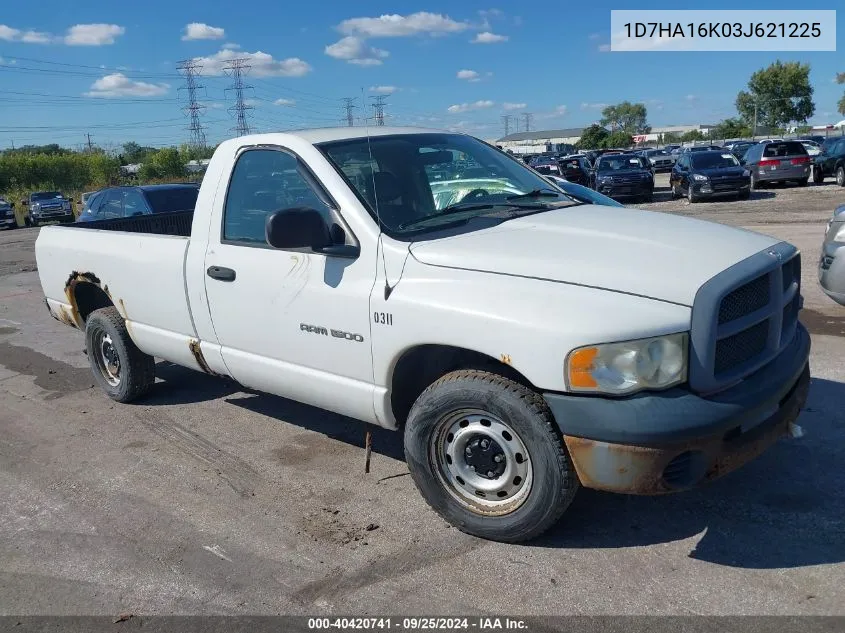 2003 Dodge Ram 1500 St VIN: 1D7HA16K03J621225 Lot: 40420741