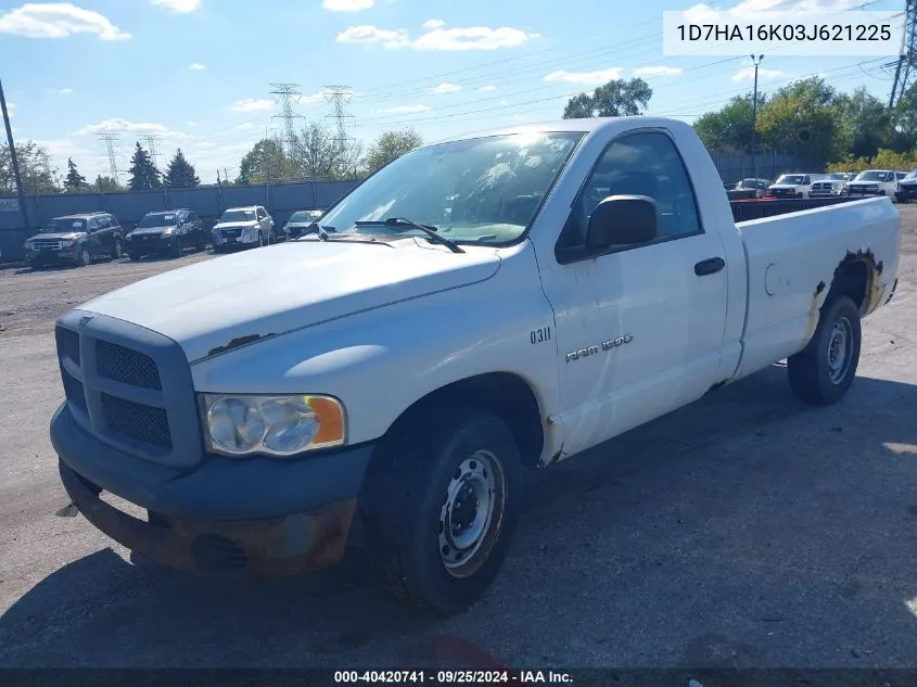 2003 Dodge Ram 1500 St VIN: 1D7HA16K03J621225 Lot: 40420741