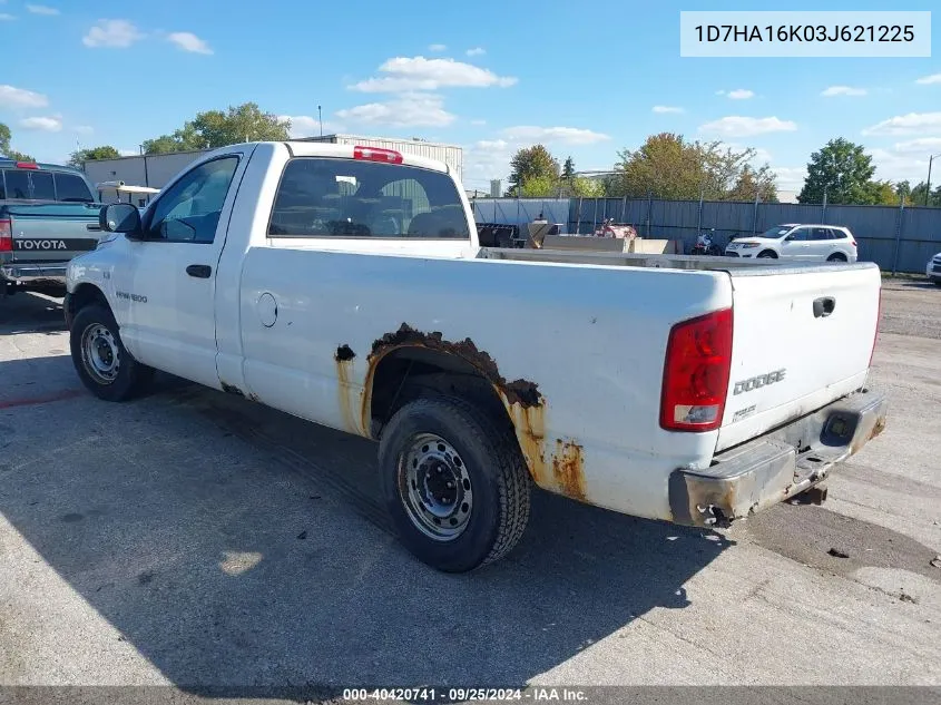 2003 Dodge Ram 1500 St VIN: 1D7HA16K03J621225 Lot: 40420741