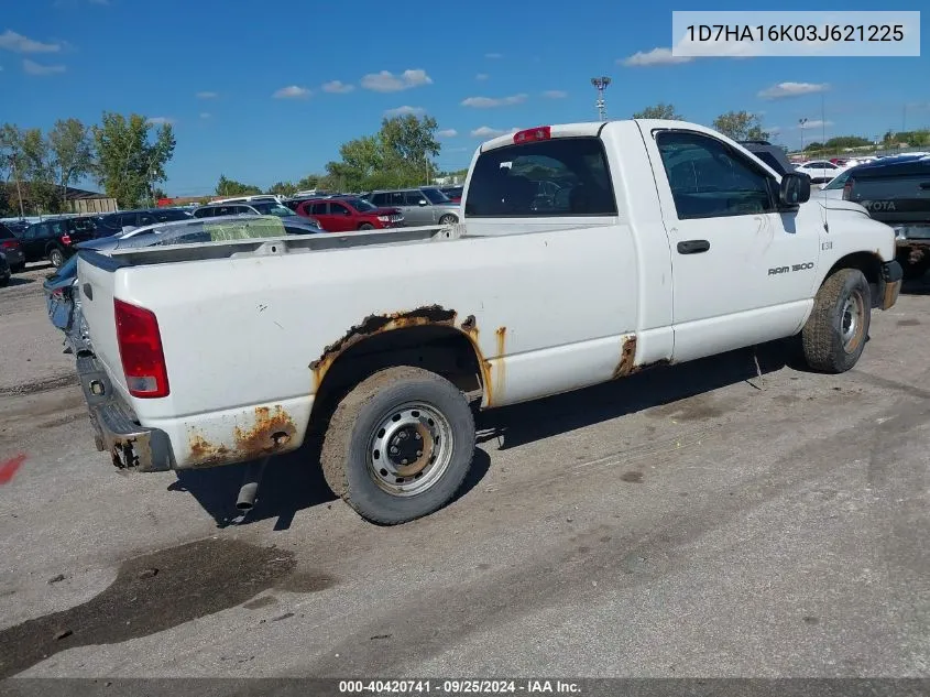 2003 Dodge Ram 1500 St VIN: 1D7HA16K03J621225 Lot: 40420741