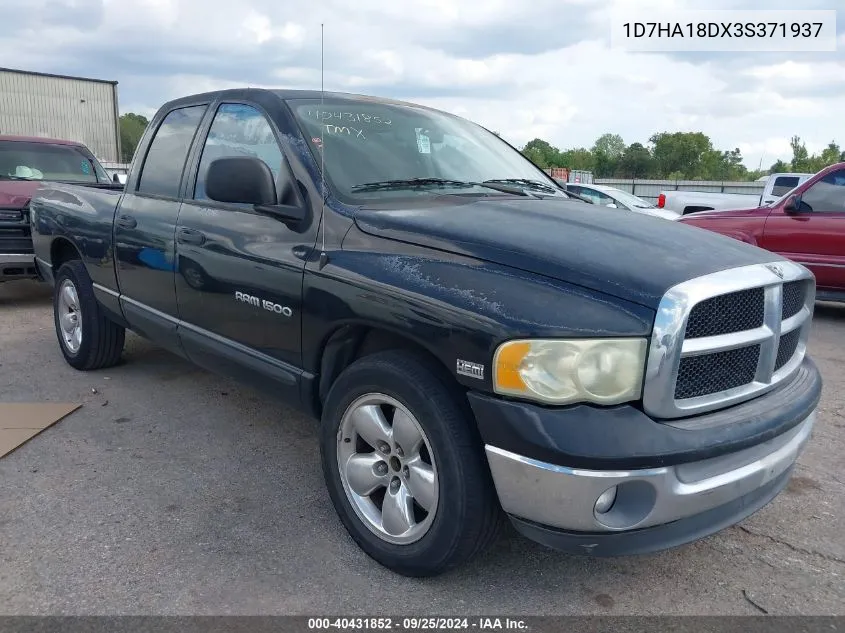 2003 Dodge Ram 1500 Slt/Laramie/St VIN: 1D7HA18DX3S371937 Lot: 40431852