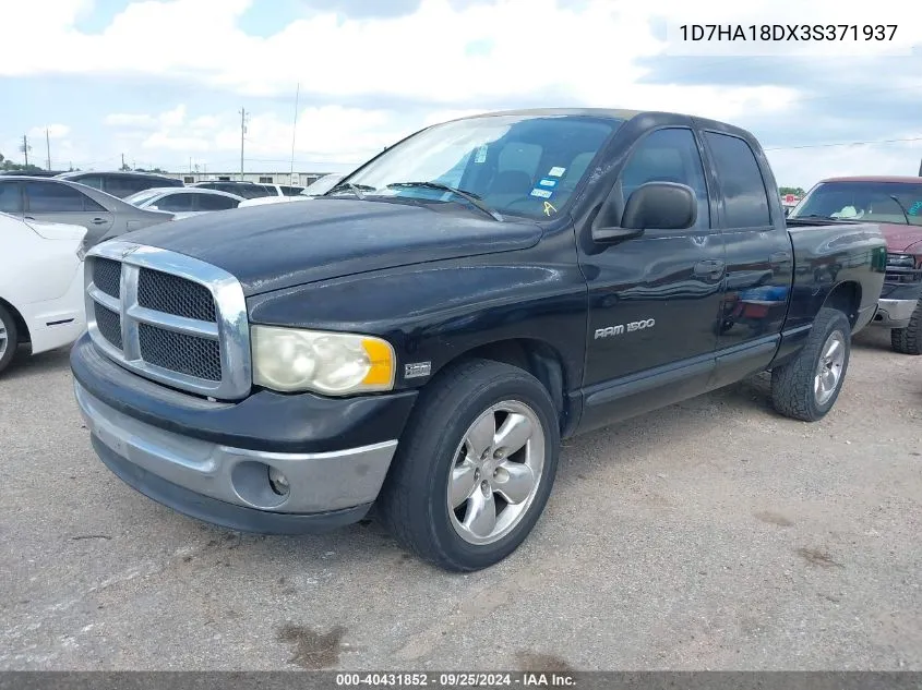 2003 Dodge Ram 1500 Slt/Laramie/St VIN: 1D7HA18DX3S371937 Lot: 40431852