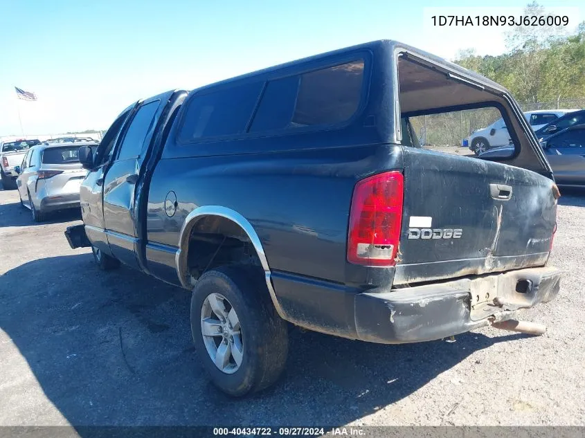 2003 Dodge Ram 1500 Slt/Laramie/St VIN: 1D7HA18N93J626009 Lot: 40434722