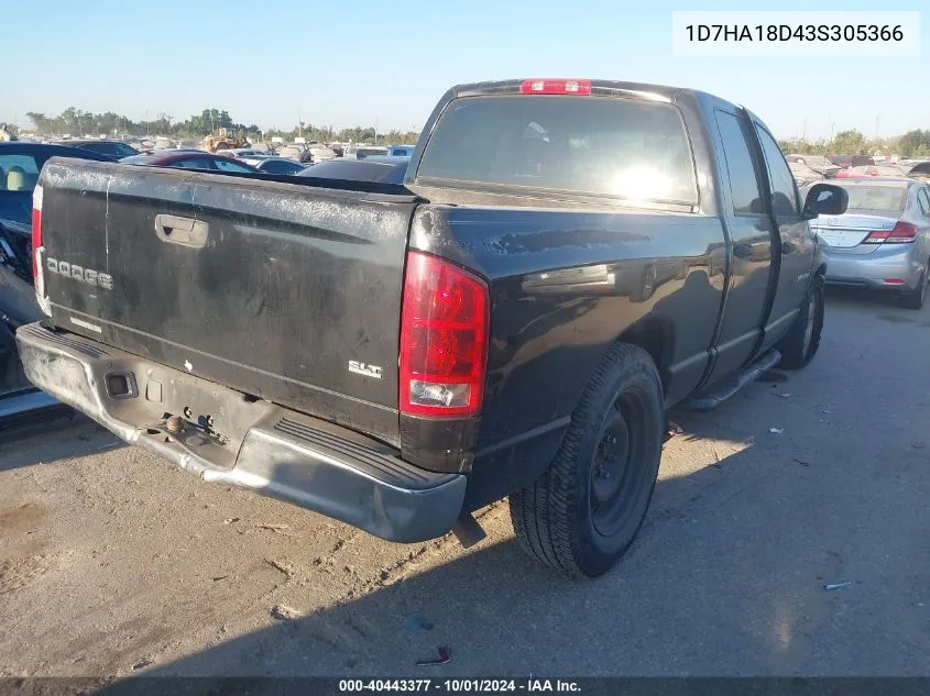 1D7HA18D43S305366 2003 Dodge Ram 1500 Slt/Laramie/St