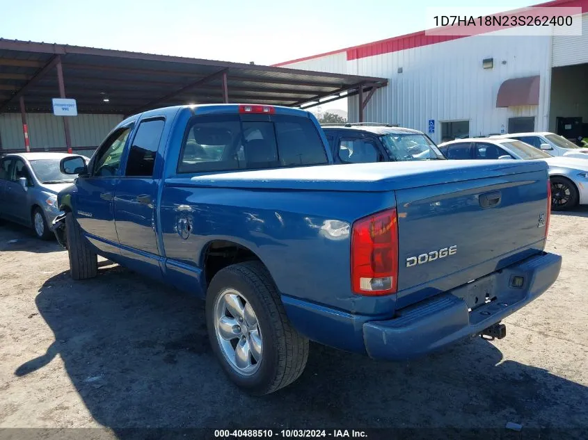 2003 Dodge Ram 1500 Slt/Laramie/St VIN: 1D7HA18N23S262400 Lot: 40488510