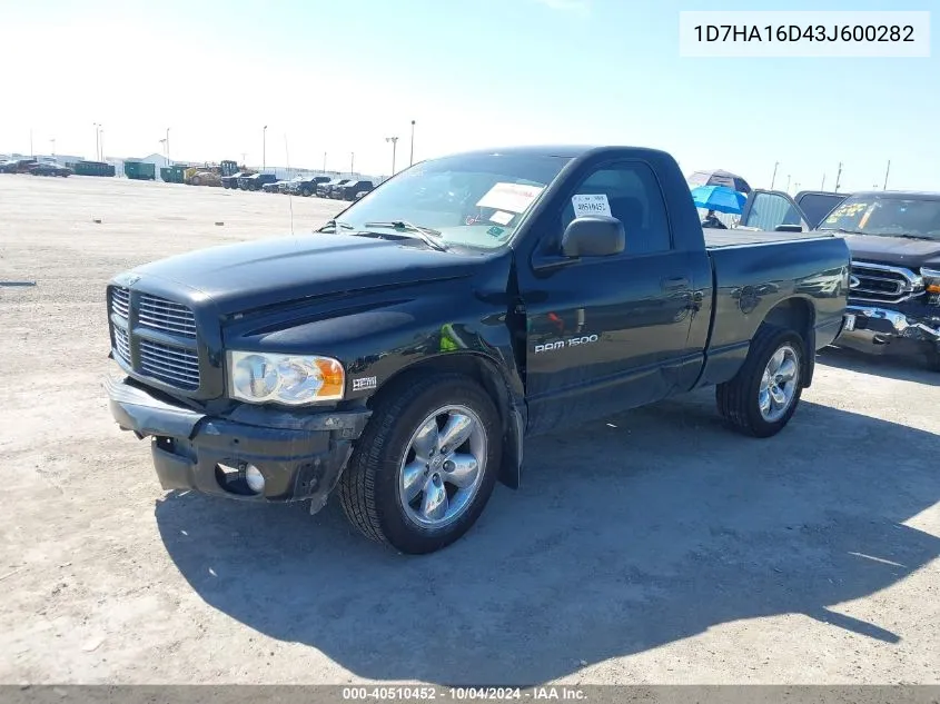 1D7HA16D43J600282 2003 Dodge Ram 1500 Slt/Laramie/St