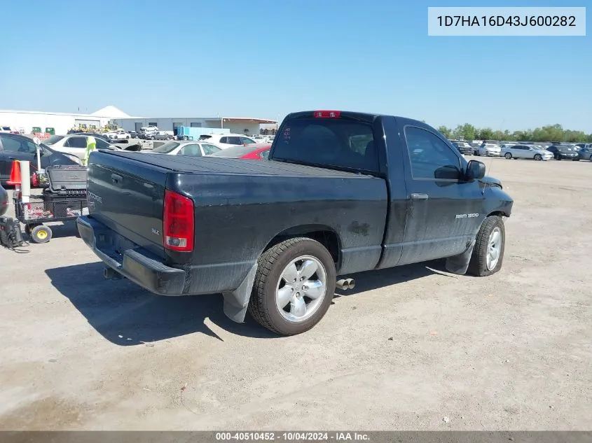 2003 Dodge Ram 1500 Slt/Laramie/St VIN: 1D7HA16D43J600282 Lot: 40510452