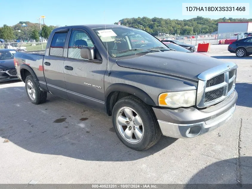 2003 Dodge Ram 1500 Slt/Laramie/St VIN: 1D7HA18DX3S331468 Lot: 40523201