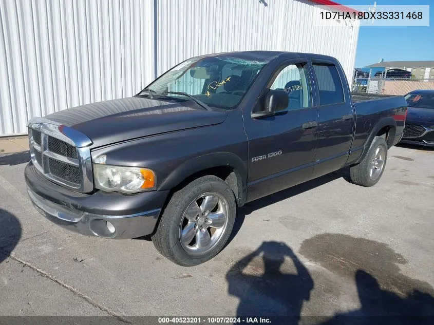 2003 Dodge Ram 1500 Slt/Laramie/St VIN: 1D7HA18DX3S331468 Lot: 40523201