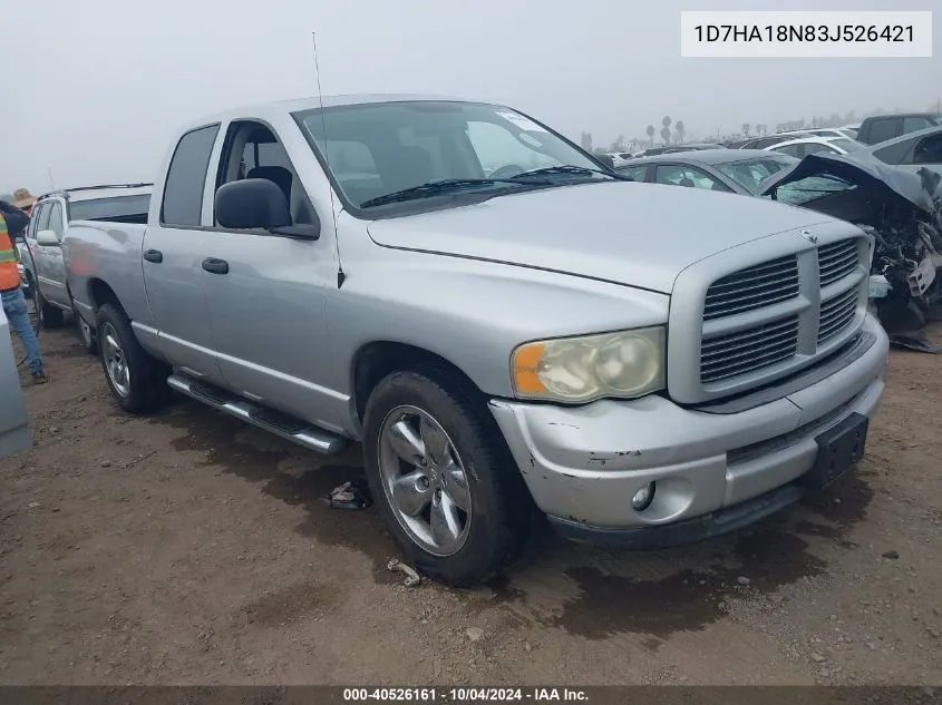 2003 Dodge Ram 1500 Slt/Laramie/St VIN: 1D7HA18N83J526421 Lot: 40526161