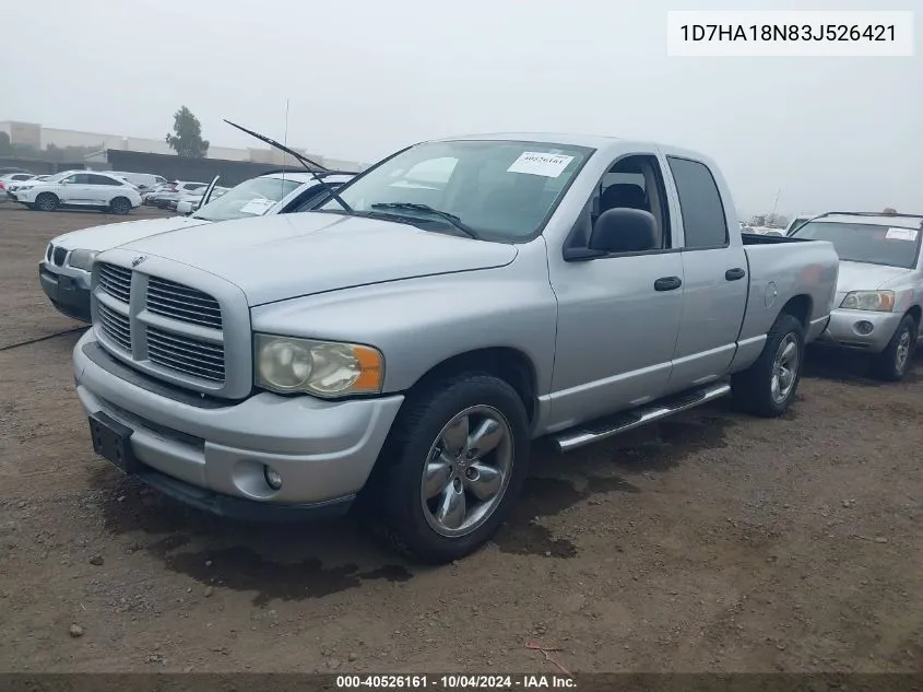 2003 Dodge Ram 1500 Slt/Laramie/St VIN: 1D7HA18N83J526421 Lot: 40526161