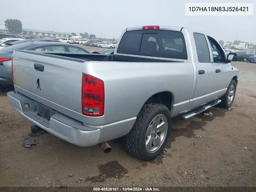 2003 Dodge Ram 1500 Slt/Laramie/St VIN: 1D7HA18N83J526421 Lot: 40526161