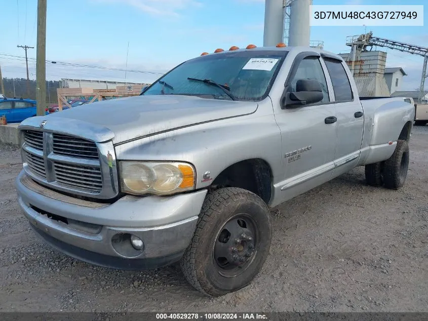 2003 Dodge Ram 3500 Slt/Laramie/St VIN: 3D7MU48C43G727949 Lot: 40529278