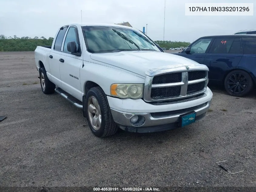 2003 Dodge Ram 1500 Slt/Laramie/St VIN: 1D7HA18N33S201296 Lot: 40530191