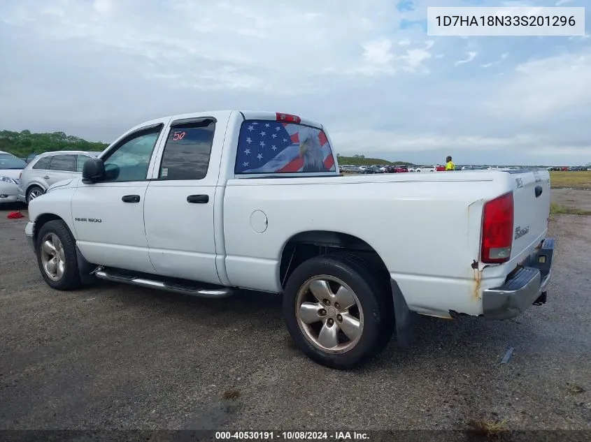 2003 Dodge Ram 1500 Slt/Laramie/St VIN: 1D7HA18N33S201296 Lot: 40530191