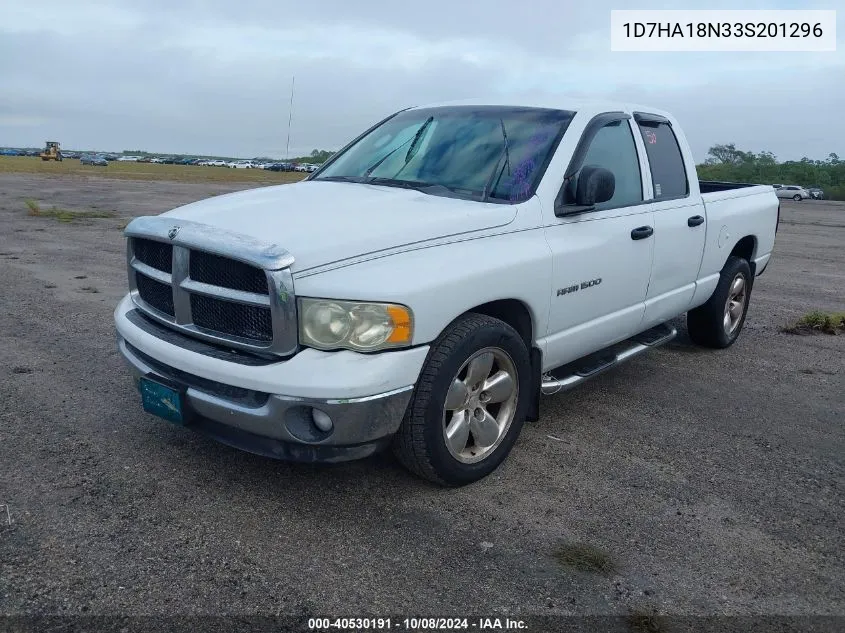 2003 Dodge Ram 1500 Slt/Laramie/St VIN: 1D7HA18N33S201296 Lot: 40530191