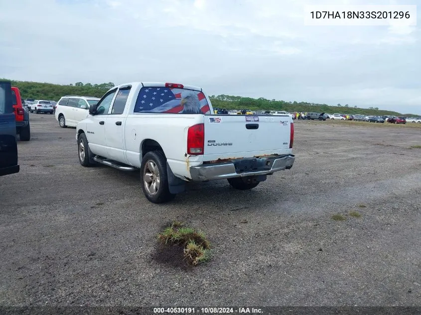 2003 Dodge Ram 1500 Slt/Laramie/St VIN: 1D7HA18N33S201296 Lot: 40530191