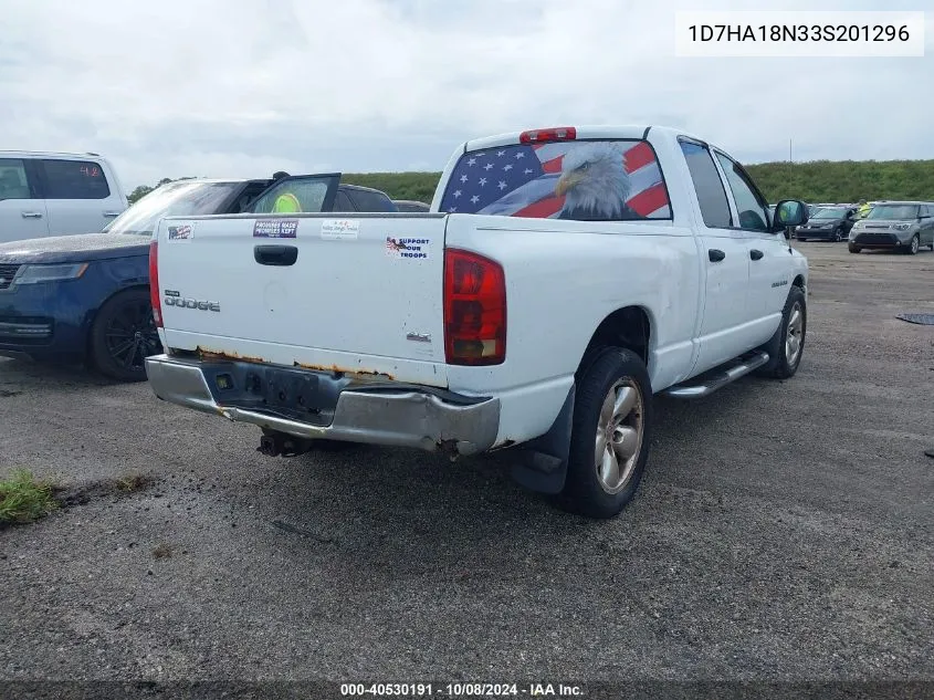 2003 Dodge Ram 1500 Slt/Laramie/St VIN: 1D7HA18N33S201296 Lot: 40530191